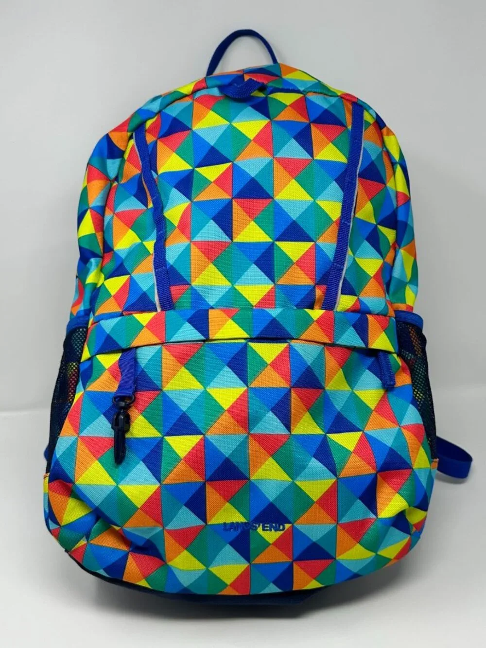GUC Lands' End Geometric Backpack One Size Multi-color Green/Red/Blue/Orange